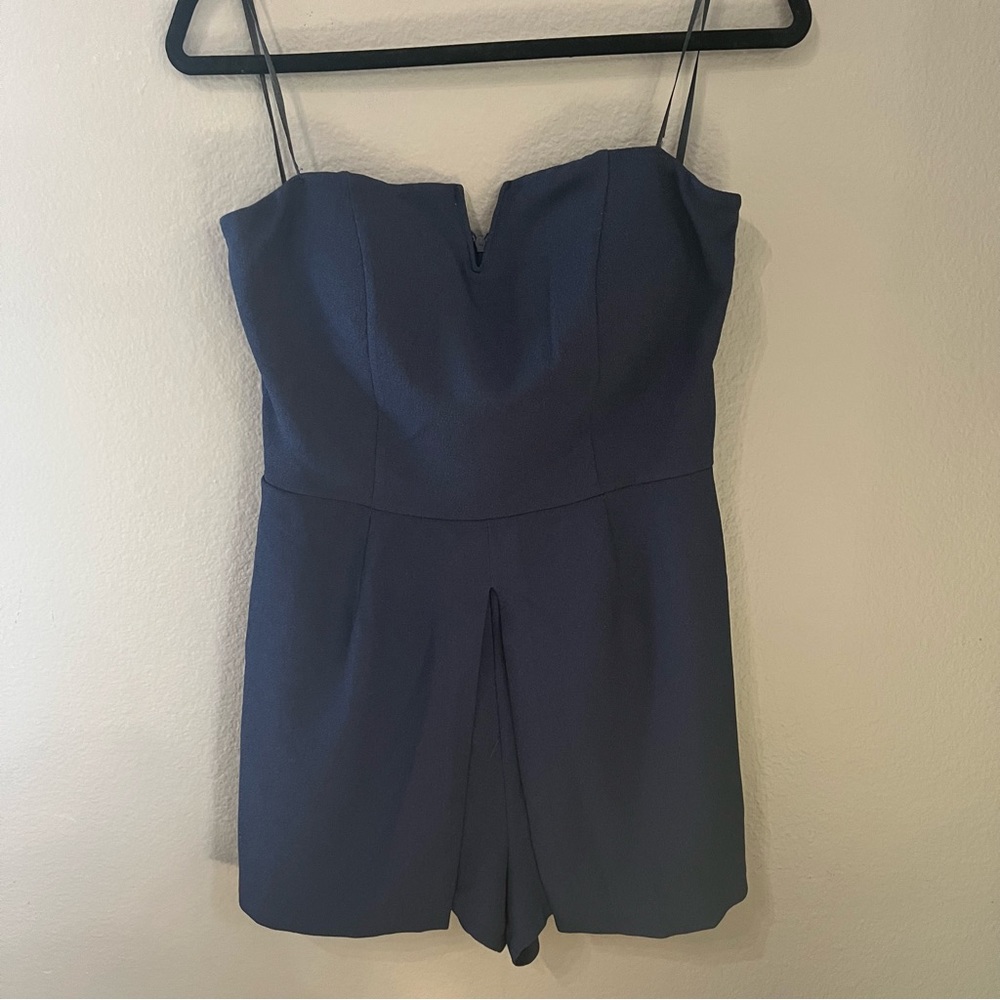 NWT Monteau Strapless Navy Romper L - Picture 2 of 10